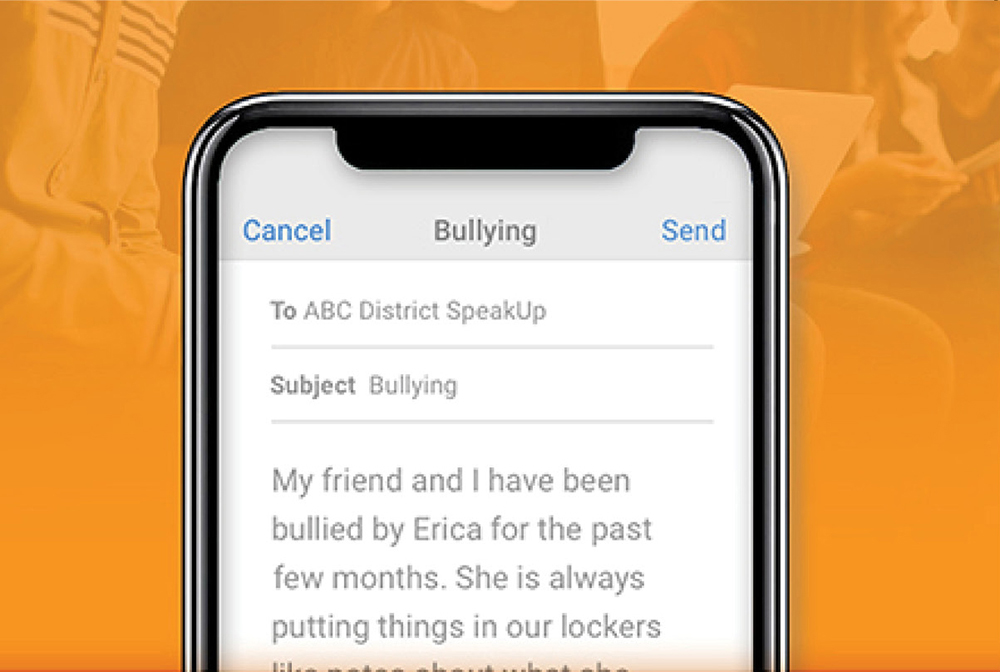 Speak Up For Safety graphic with cell phone, phone number and email contacts.
